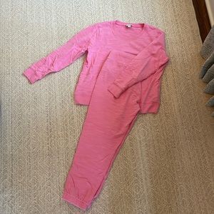 J Crew Pink Jogger swear suit